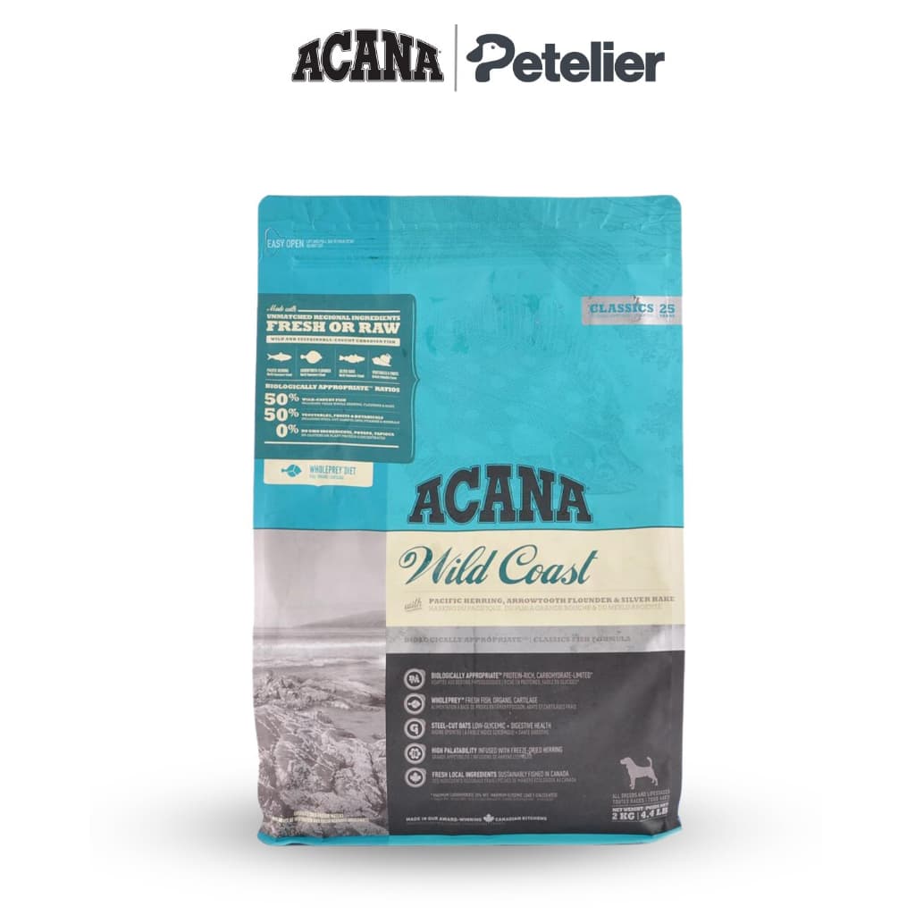 Acana Wild Coast Dog 2kg Dry Premium Food, All Natural Biologically-Approriate