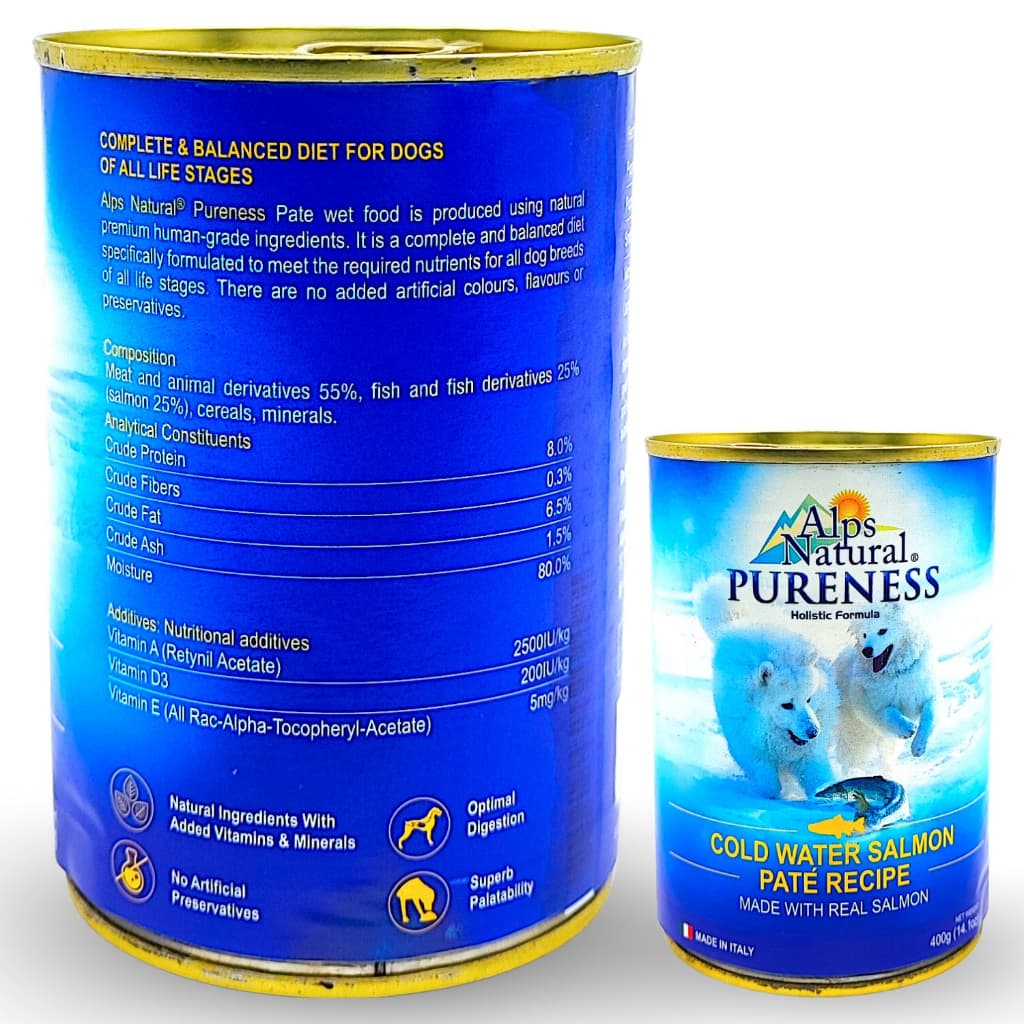 Alps Natural Chunky/Pate/Pureness Wet Dog Food Can for Puppy/Adult - PURENESS Salmon variant