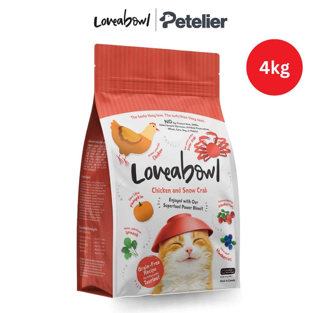 Loveabowl Dry Cat Foods 4kg - Grain Free - Chix Snow Crab 4kg variant