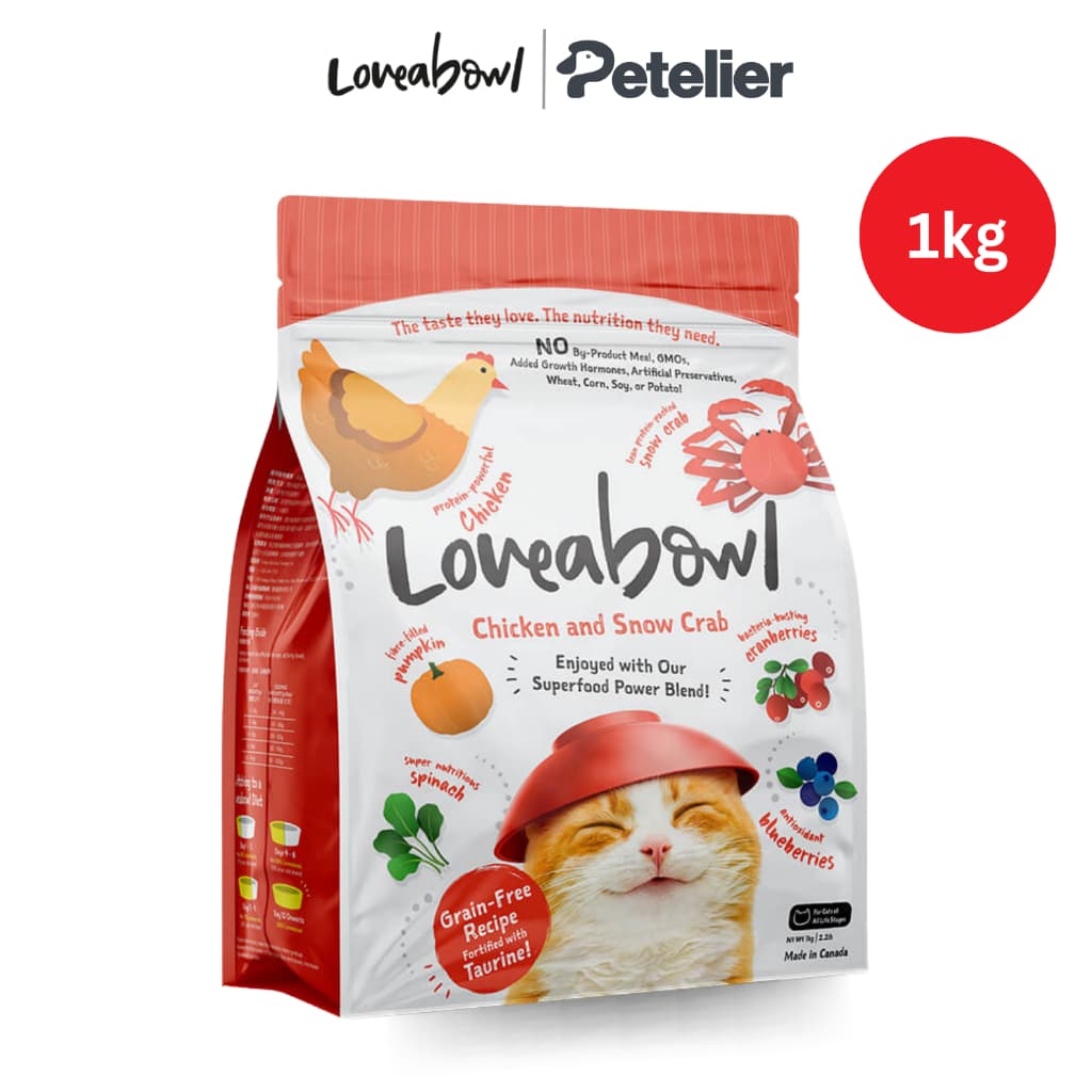 Loveabowl Dry Cat Foods 1kg - Grain Free - Chix Snow Crab 1kg variant