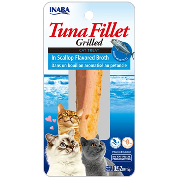 Inaba Pouched Grilled Roast Tuna/Chicken/Iwashi Fillet Wet Cat Treats Ciao - TunaScallop USA502 variant