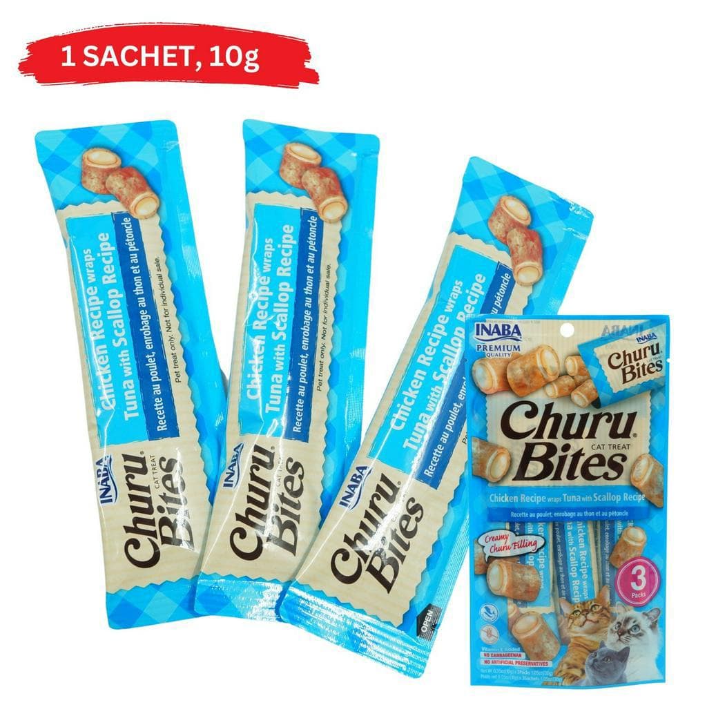 Inaba Churu Bites ChuruBee Cat Treats 1 Stick, Ciao Bee - ChixTunaSclop USA722 variant