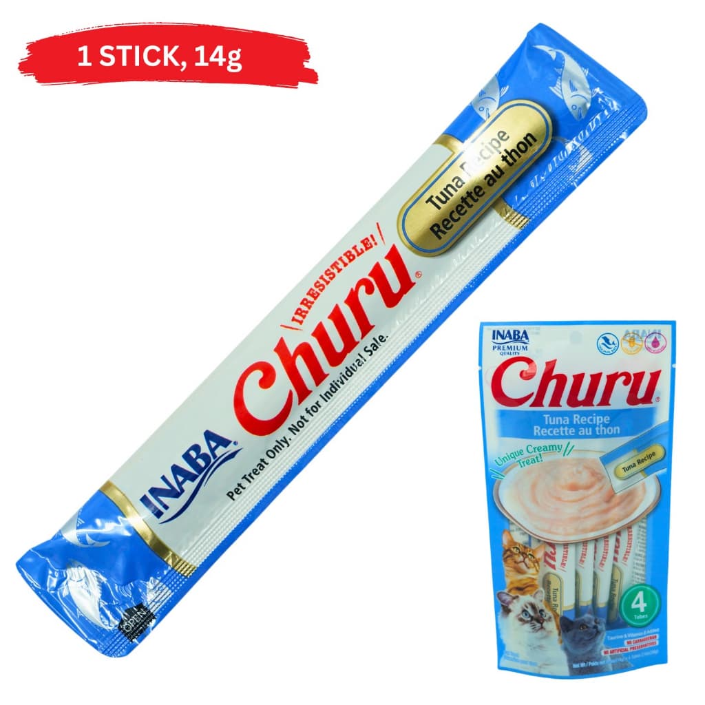 Inaba Ciao Churu Wet Cat Treats (1 stick) Grain-Free Creamy  Apetito - Tuna USA601 variant