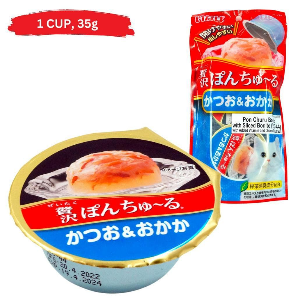 Inaba Pon Churu Wet Cat Treats in 1 Cup 35g Ciao Grain-Free - SlicedBonito TSC-44 variant