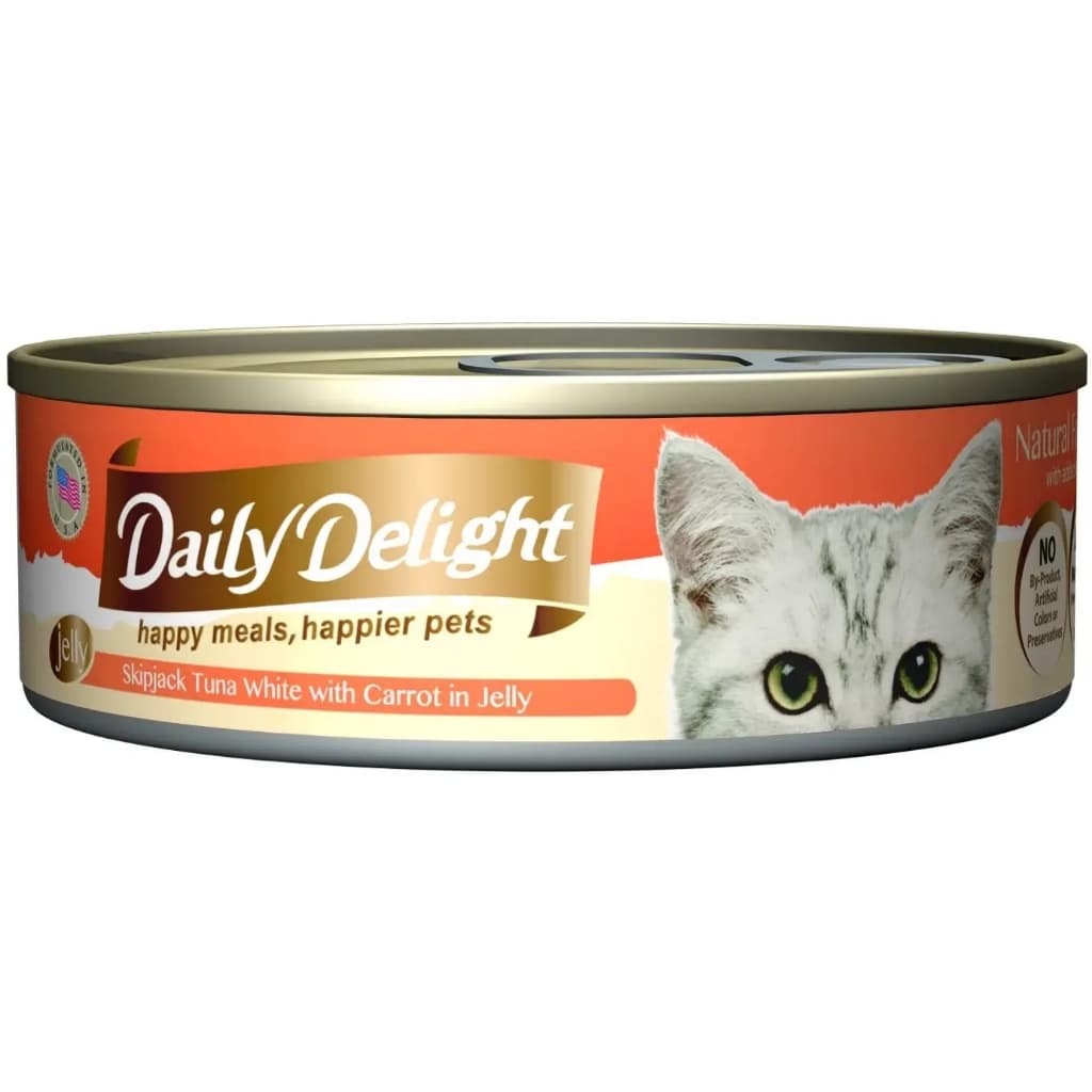 Daily Delight Pure/Jelly/Mousse Wet Cat Food in Can 80g - JELLY TunaCarrot variant