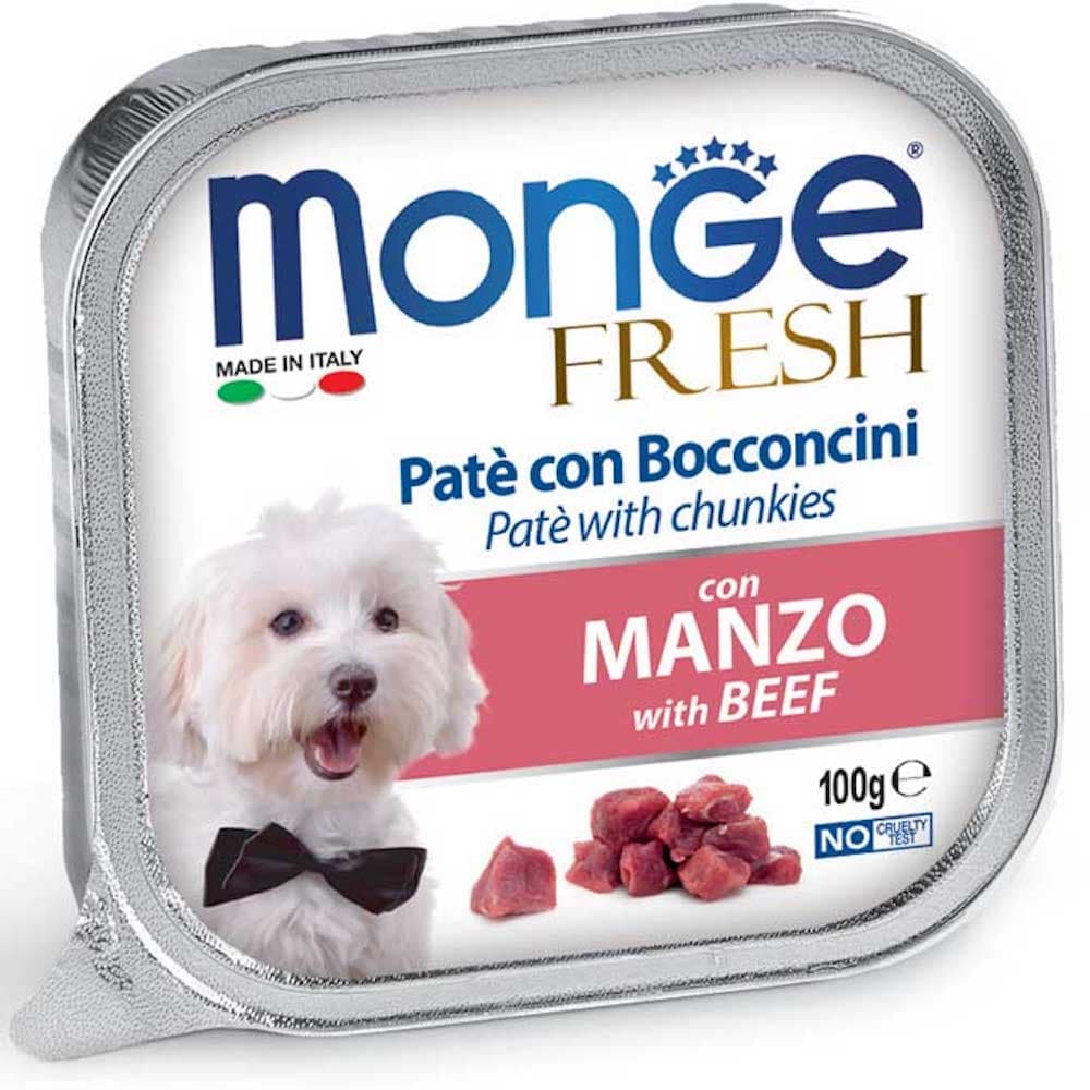 Monge Fresh/Fruit Wet Premium Dog Food 100g Allutray - FreshBeef variant