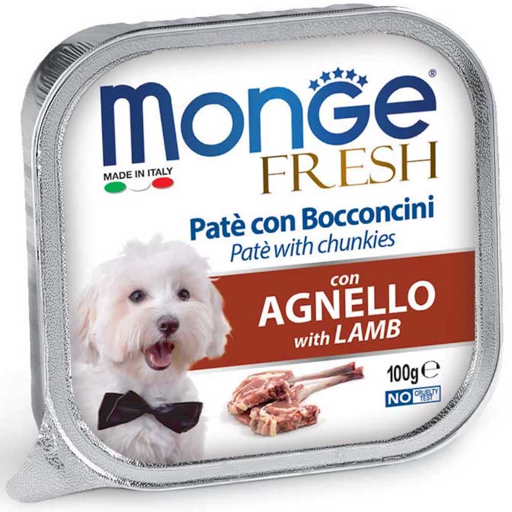 Monge Fresh/Fruit Wet Premium Dog Food 100g Allutray - FreshLamb variant