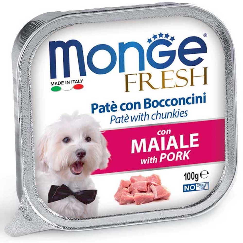 Monge Fresh/Fruit Wet Premium Dog Food 100g Allutray - FreshPork variant
