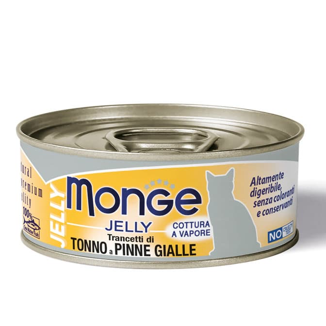 Monge Grill Jelly Wet Cat Food in 80g Can, 85g Pouch for Adult/Kitten/Senior - Can TunaYellowfin variant