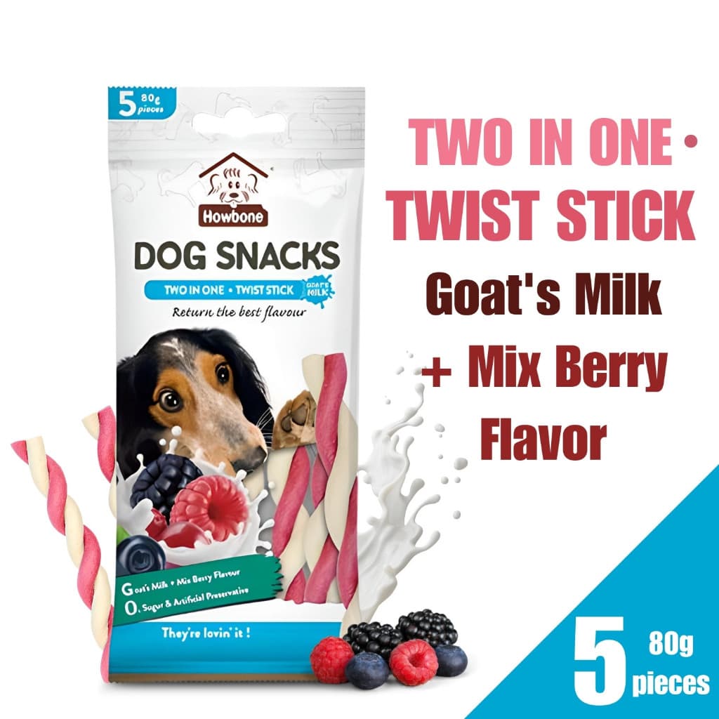 Howbone Dog Treats Twist - Twist GoatMilkBerry variant