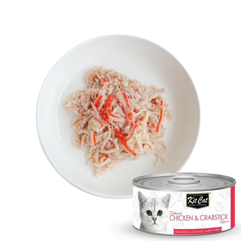 Kit Cat Wet Cat Food Gravy/Deboned Topper/Mousse/Goat Milk 80g Can Adult/Kitten KitCat Grain-Free - Dboned ChknCrabstick variant