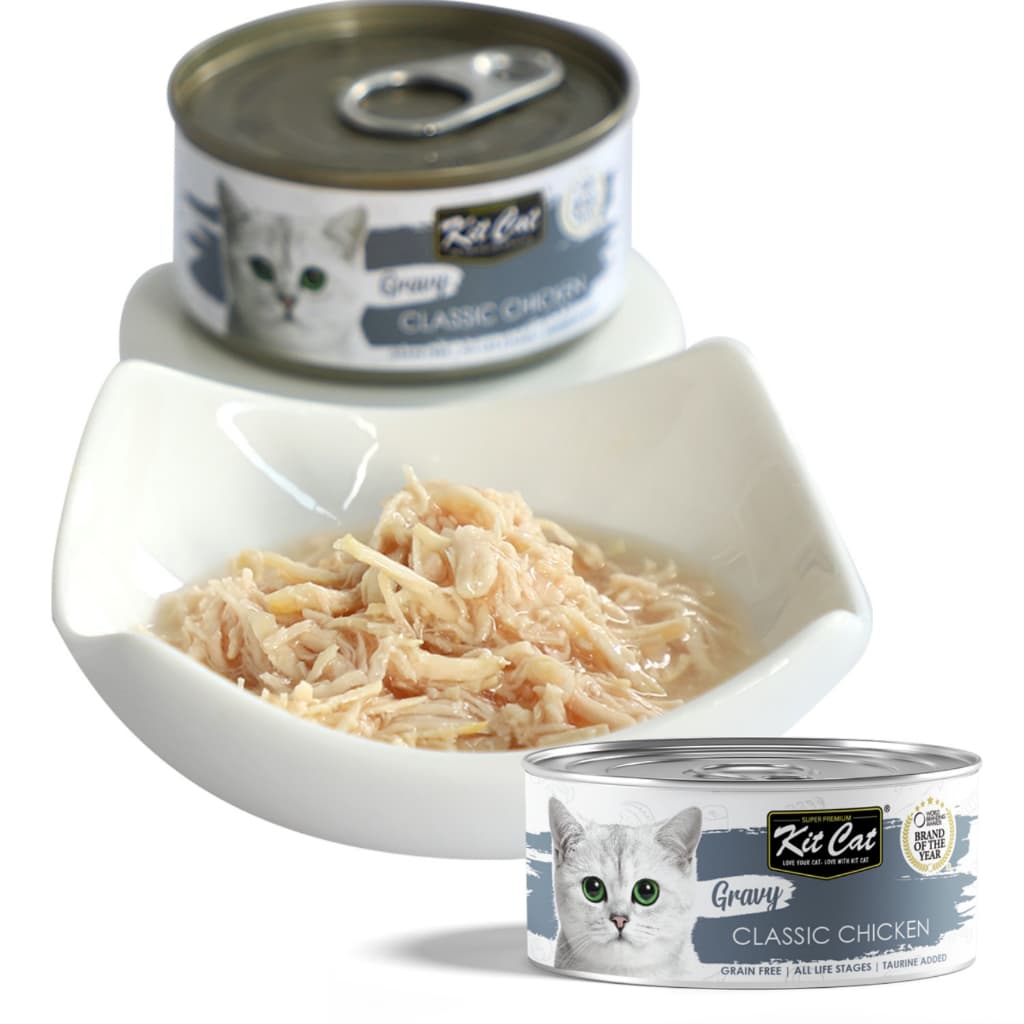 Kit Cat Wet Cat Food Gravy/Deboned Topper/Mousse/Goat Milk 80g Can Adult/Kitten KitCat Grain-Free - Gravy70g Chkn variant
