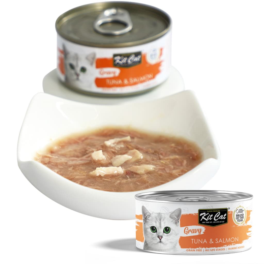 Kit Cat Wet Cat Food Gravy/Deboned Topper/Mousse/Goat Milk 80g Can Adult/Kitten KitCat Grain-Free - Gravy70g TunaSalmon variant