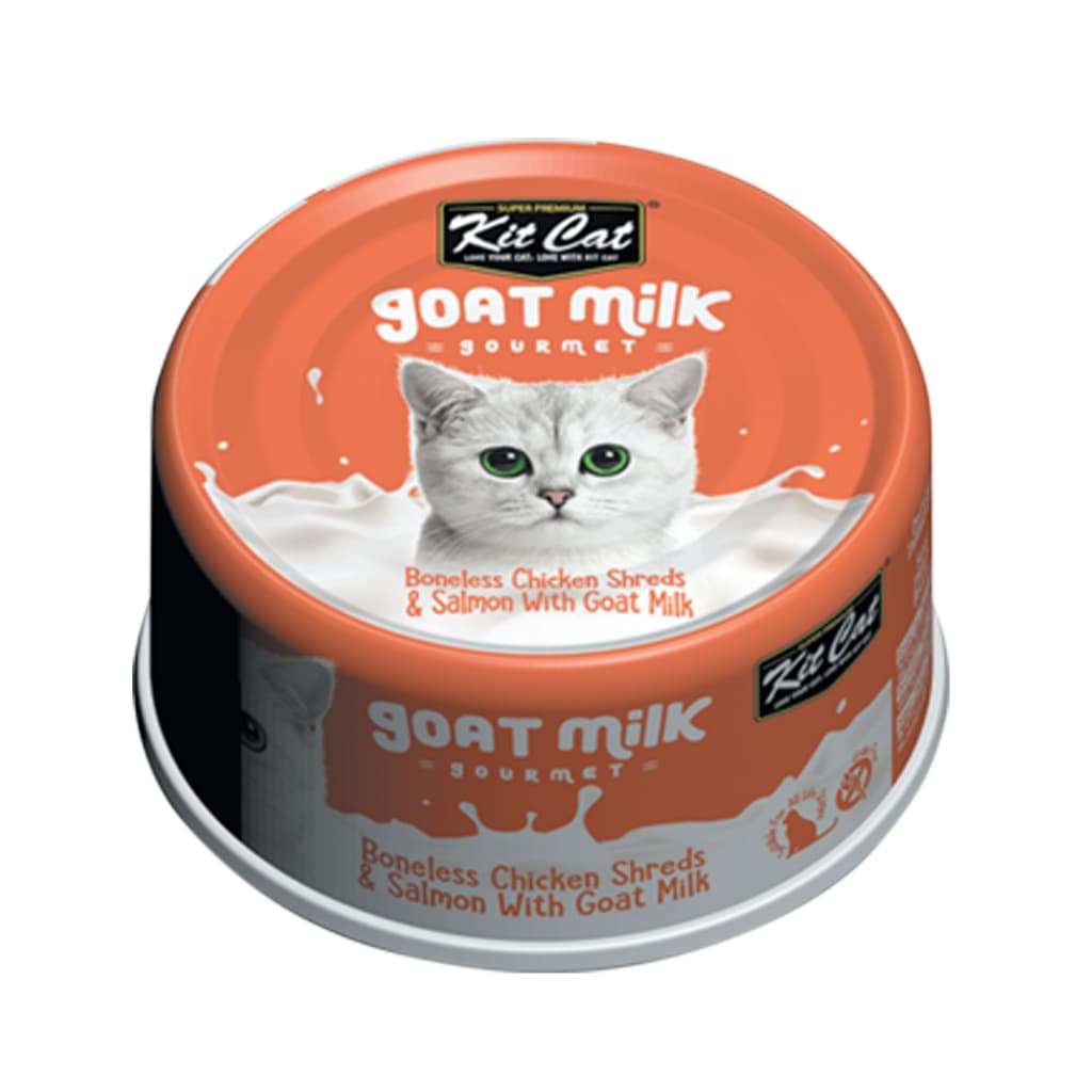 Kit Cat Wet Cat Food Gravy/Deboned Topper/Mousse/Goat Milk 80g Can Adult/Kitten KitCat Grain-Free - GMilk70g ChknSalmon variant