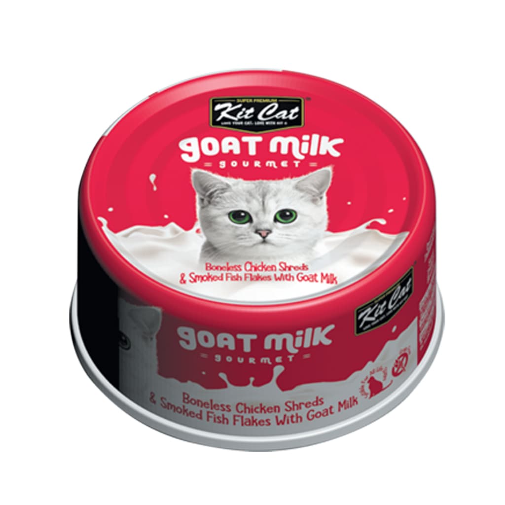 Kit Cat Wet Cat Food Gravy/Deboned Topper/Mousse/Goat Milk 80g Can Adult/Kitten KitCat Grain-Free - GMilk70gChknSmkdFish variant