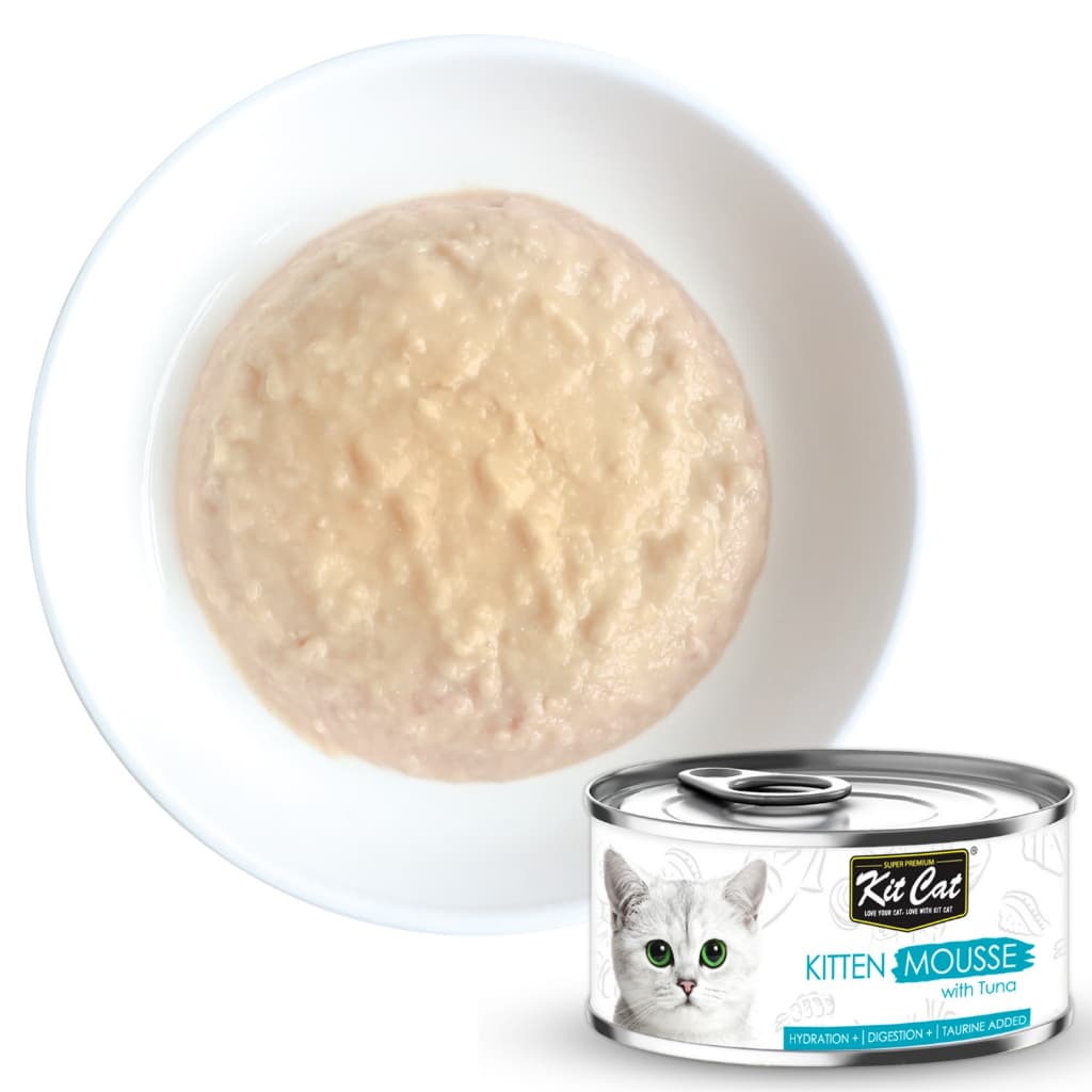 Kit Cat Wet Cat Food Gravy/Deboned Topper/Mousse/Goat Milk 80g Can Adult/Kitten KitCat Grain-Free - Mousse80g KittenTuna variant