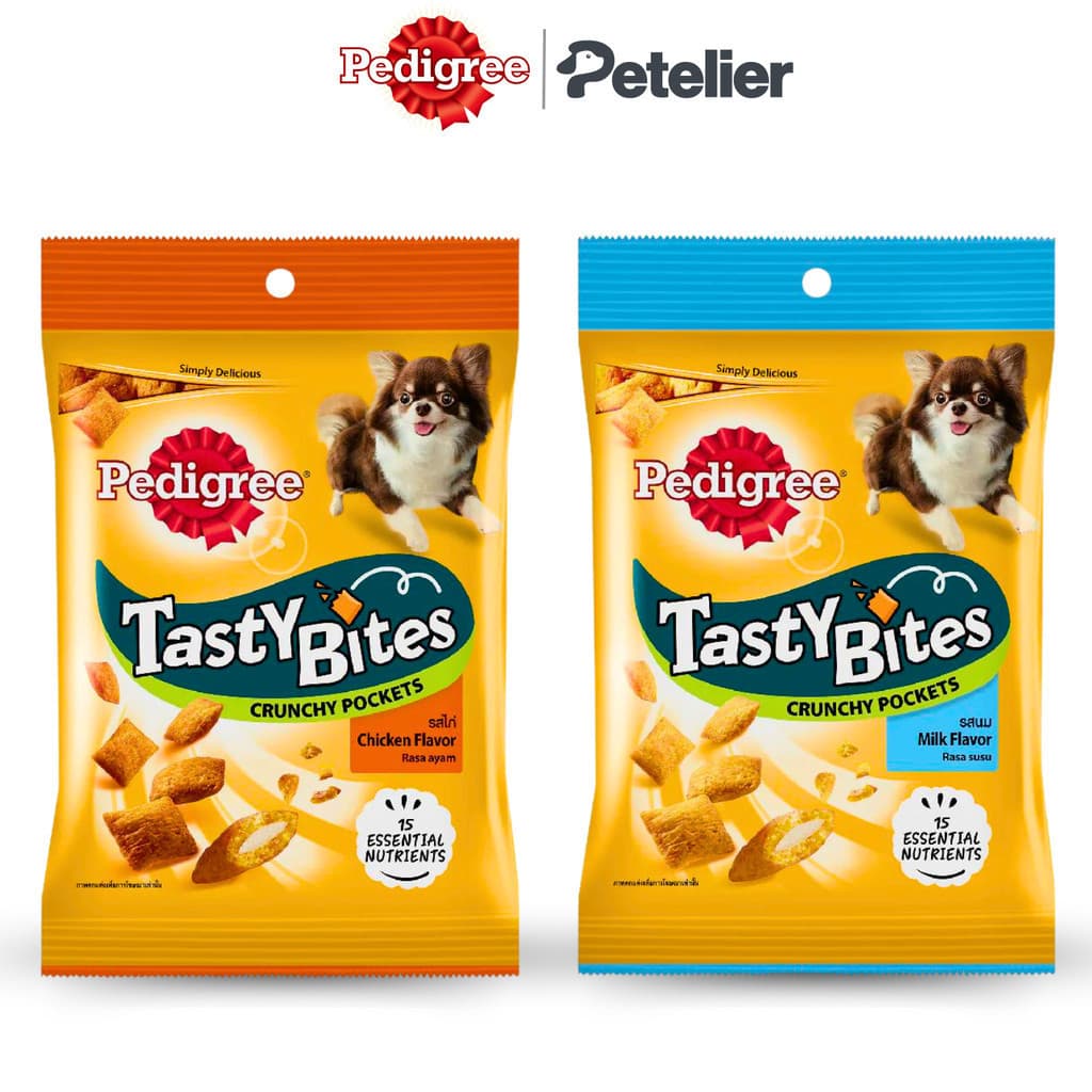 Pedigree Tasty Bites Crunchy Pockets Dog Treats 60g - Milk variant