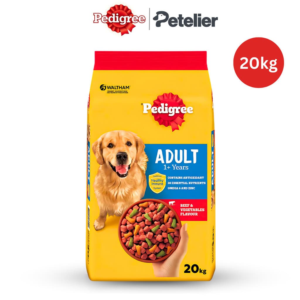 Pedigree Beef & Vegetables 20kg Adult Dry Dog Food