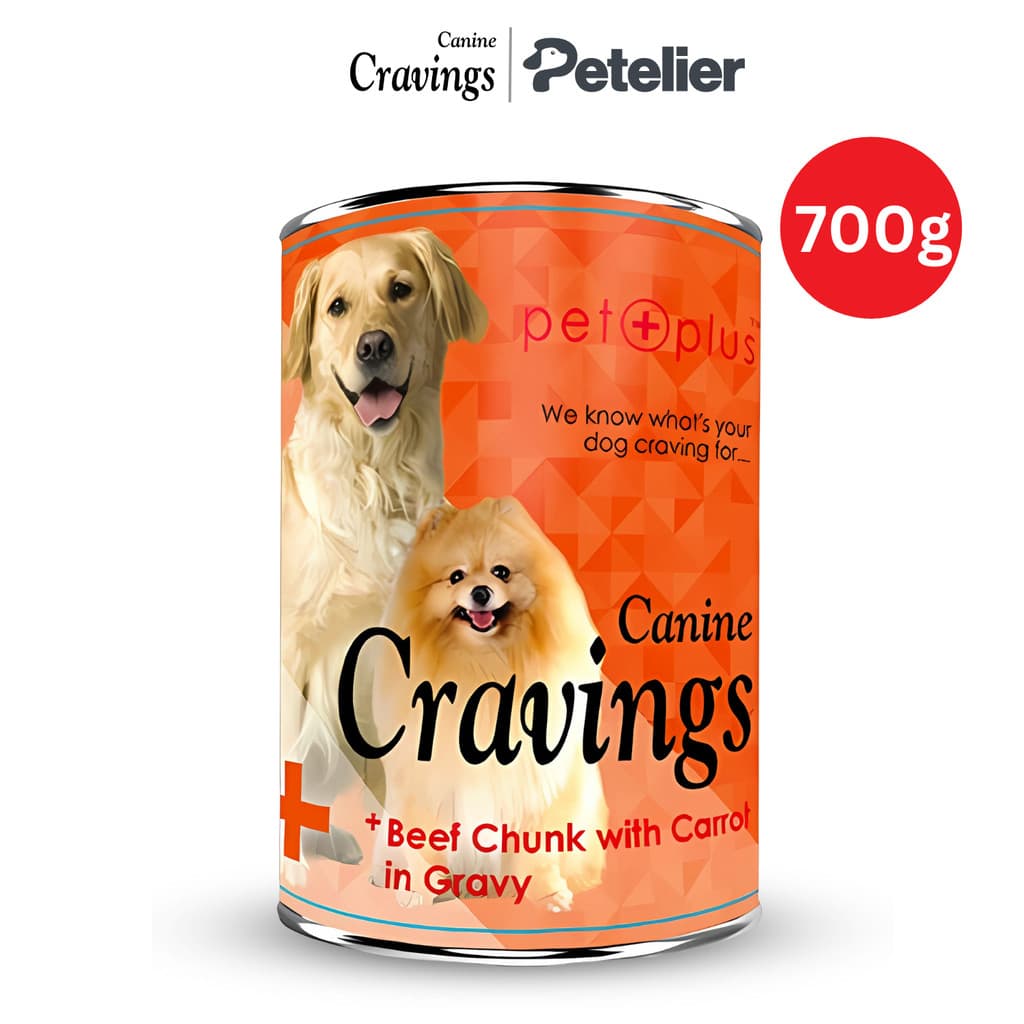 Pet Plus Canine Cravings Wet Dog Food in Can 700g - Gravy Beef Carrot variant