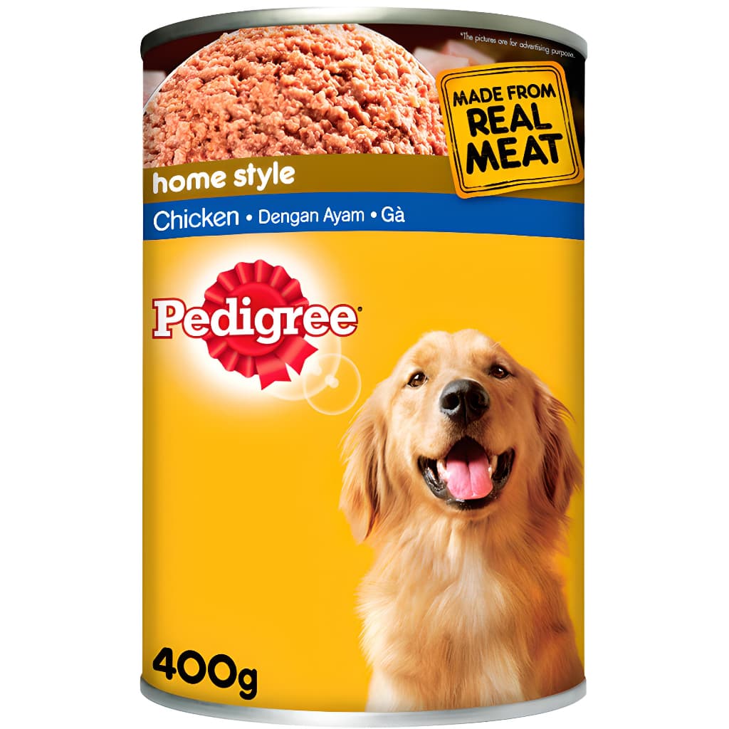 Pedigree Wet Dog Food in Can 400g for Adult/Puppy Real Meat - Chicken variant