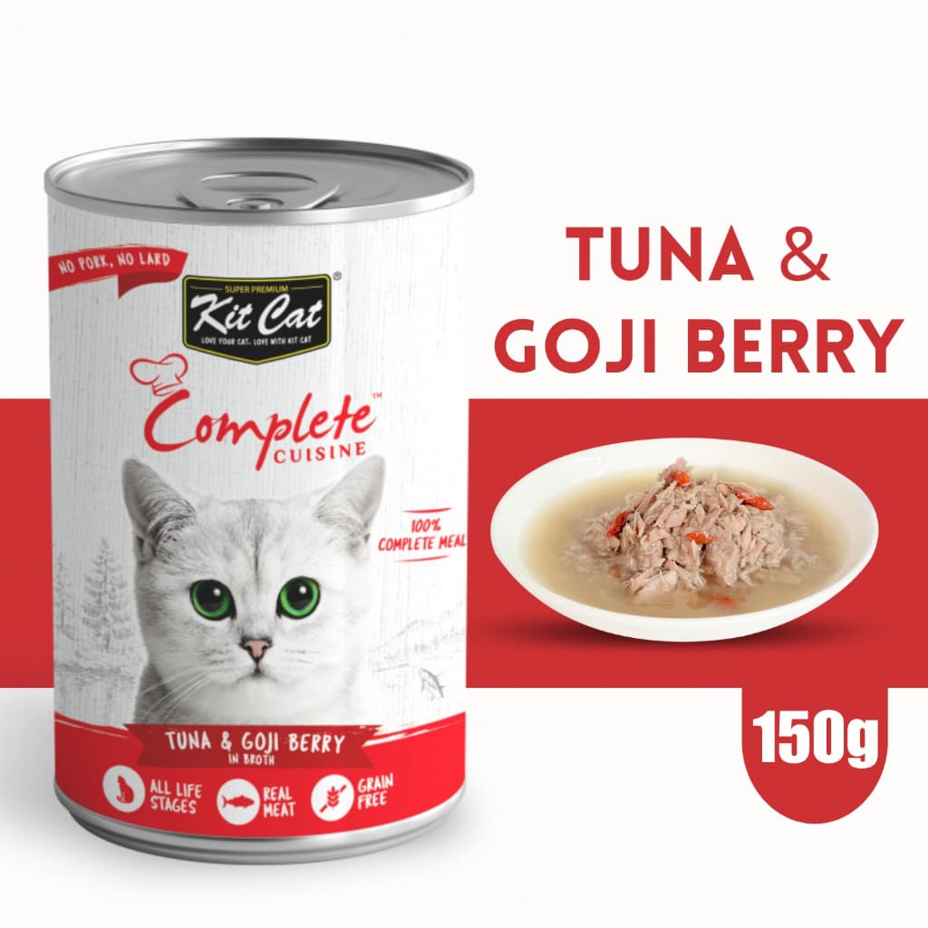 Kit Cat Complete 150g Wet Cat Food in Broth for Fussy Eaters Grain-Free - Tuna Goji Berry variant