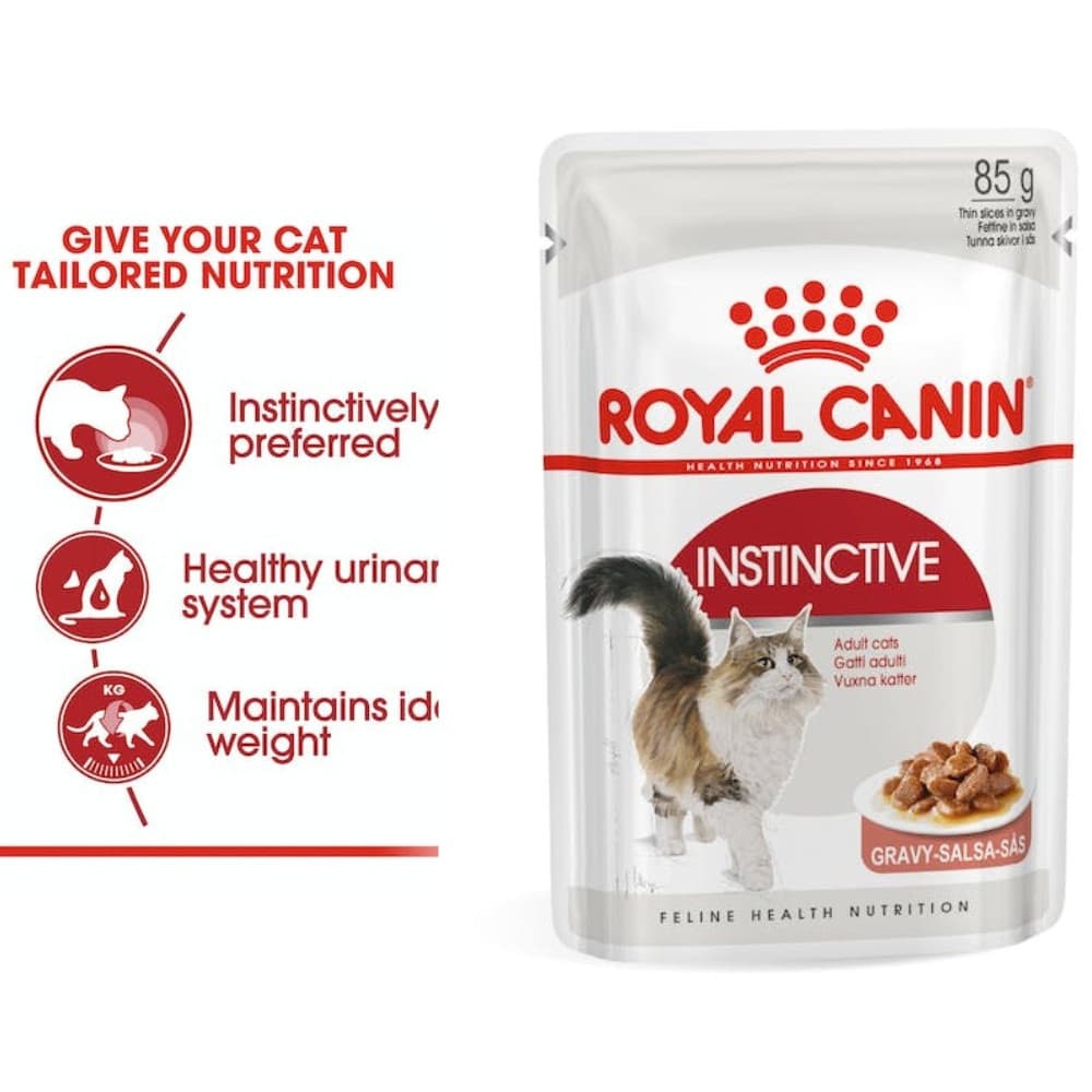 Royal Canin Wet Cat Food 85g Intense Beauty/Urinary/Hairball Care/Insintctive/Kitten Pouch - Pouch Instinctive variant