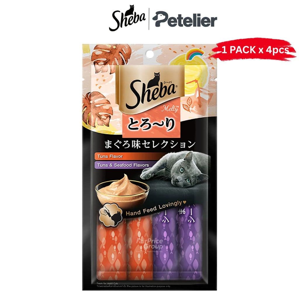 Sheba Melty Cat Treats Per Pack - Tuna&amp;TunaSeafood x4 variant