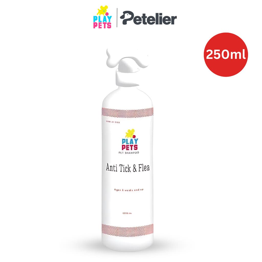 Play Pets Shampoo and Conditioner 250ml for Dogs &amp; Cats - Anti tick &amp; Flea variant
