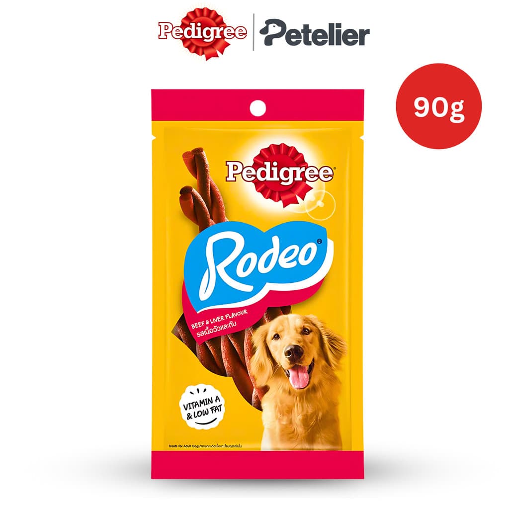 Pedigree Rodeo Dog Treats for Adult 90g - Beef &amp; Liver variant