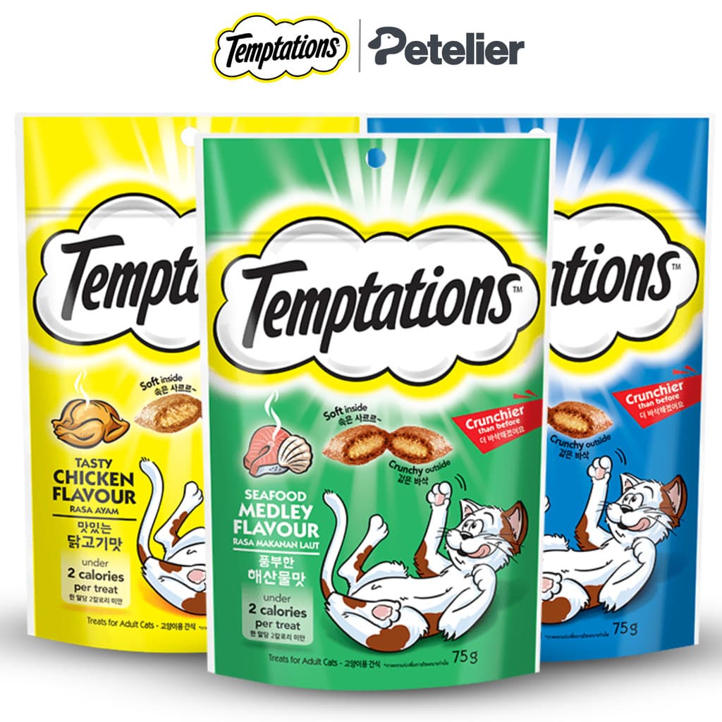 Temptations Soft & Crunchy Cat Treats for Adult 75g